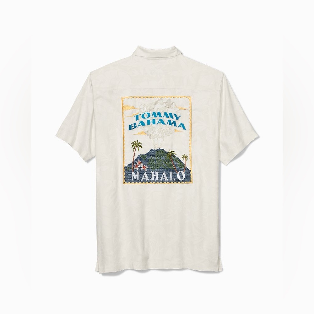 🆕 Tommy Bahama Mahalo Paradise Silk Camp Shirt in Continental Medium Retail $158